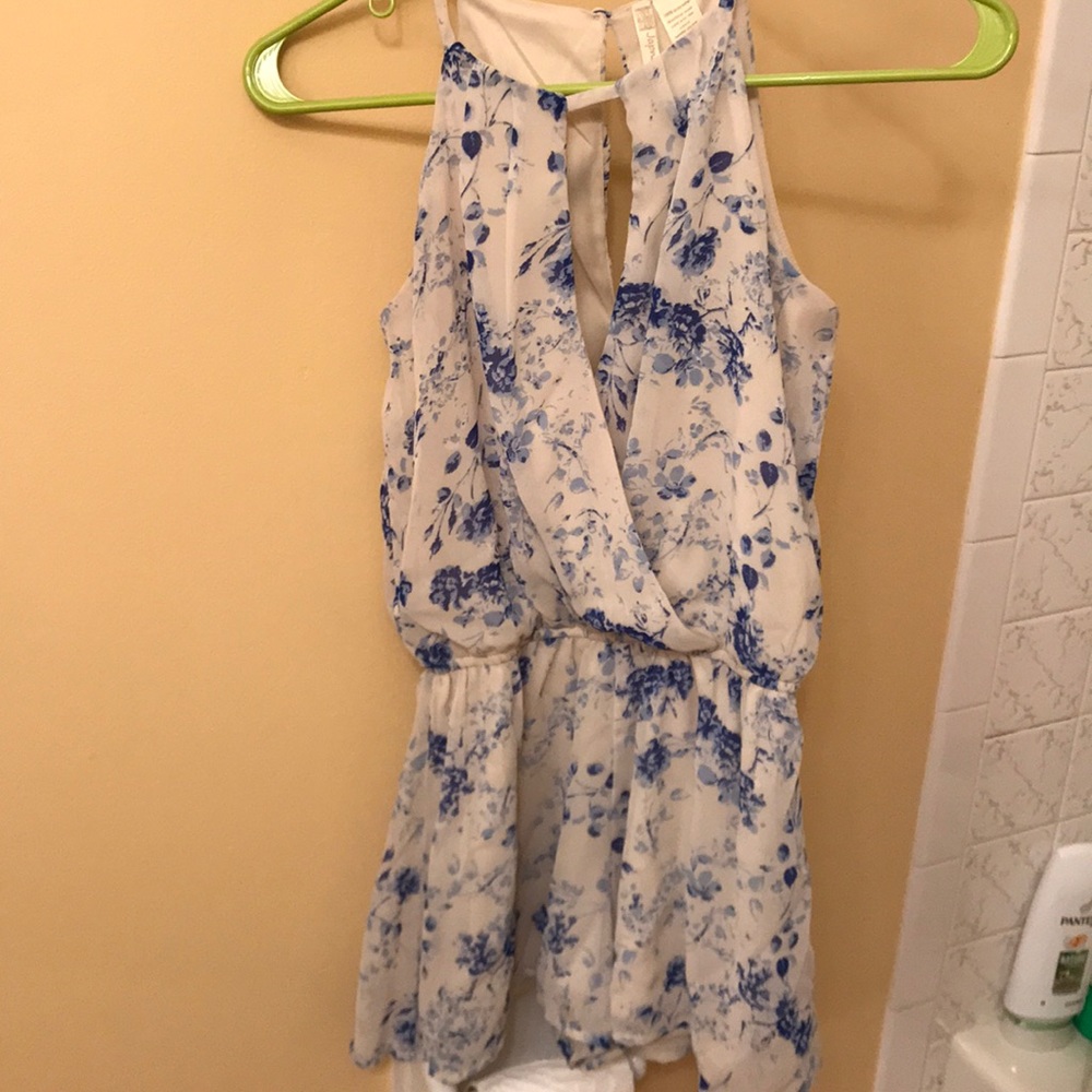 Blue floral romper!